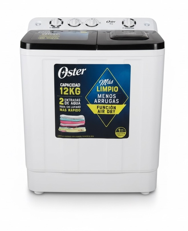 LAVADORA OSTER 12kg (26) LIBRAS SEMI-AUTOMATICA OS-SAWMK0012W